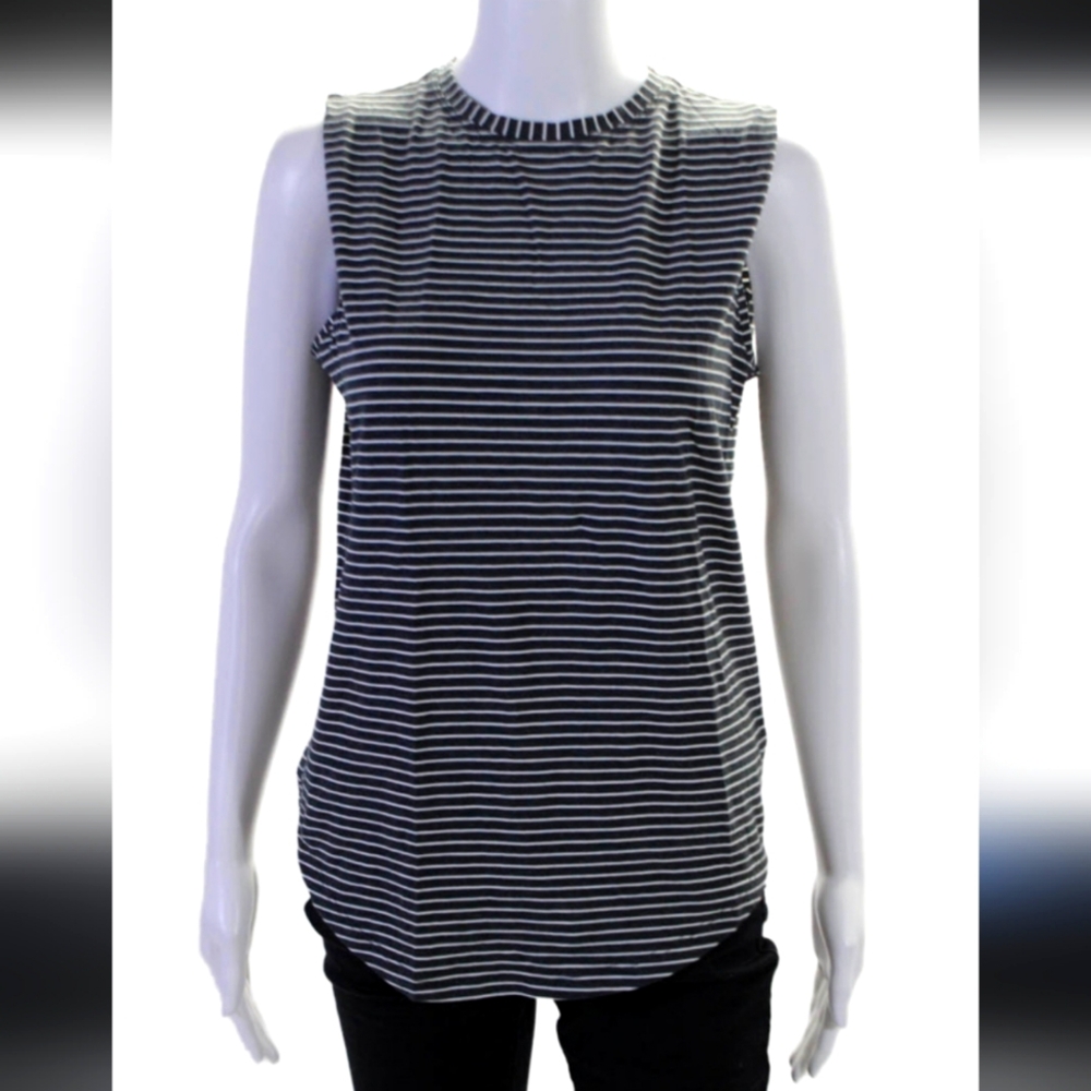 Lululemon Striped Sleeveless Top - Black and White